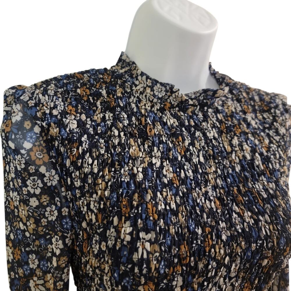 Altar'd State Floral Smocked Dress Small Boho Western Bell Sleeve Cottagecore - Picture 3 of 12